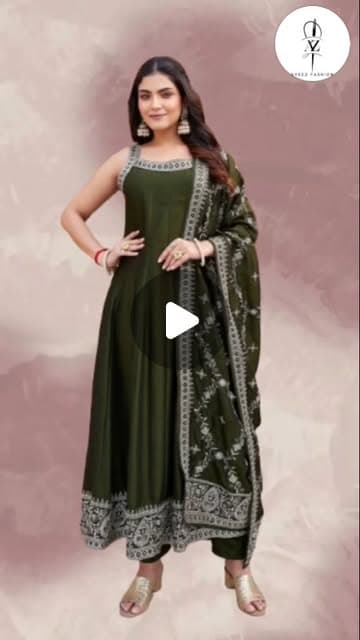 Aveez Fashion Reel Look 03 — Embroidered Anarkali Ensemble
